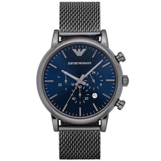 Montre Emporio Armani AR1979 Luigi en maille grise pour homme