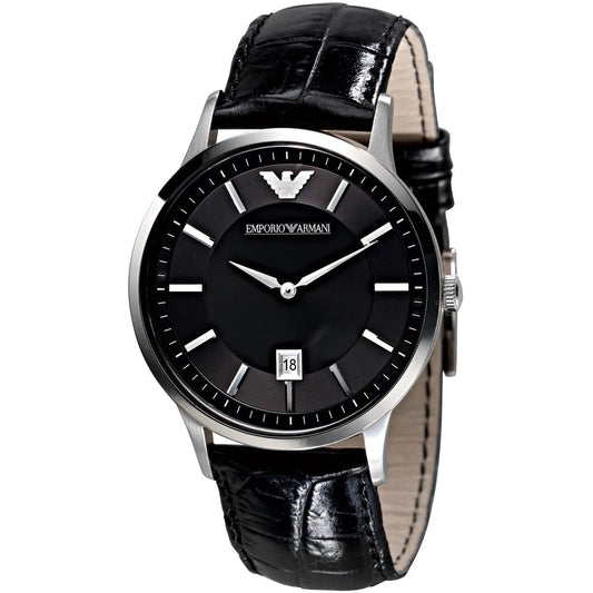 Montre Homme Emporio Armani AR2411 Renato en Cuir Noir