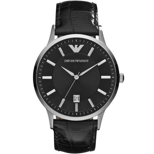 Montre Homme Emporio Armani AR2411 Renato en Cuir Noir