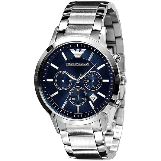 Montre Homme Emporio Armani AR2448 Renato Argent et Bleu