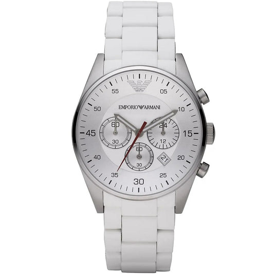 Montre Homme Emporio Armani AR5859 Sportivo Silicone Blanc