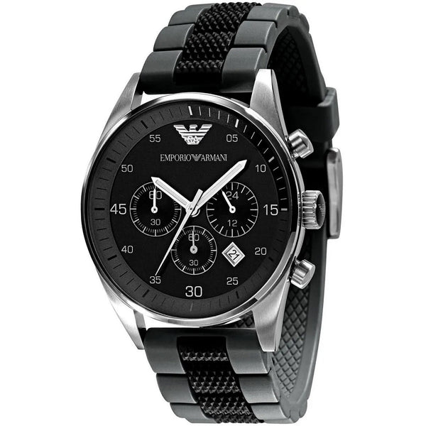 Emporio Armani AR5866 Sportivo Men's Black & Grey Silicone Watch