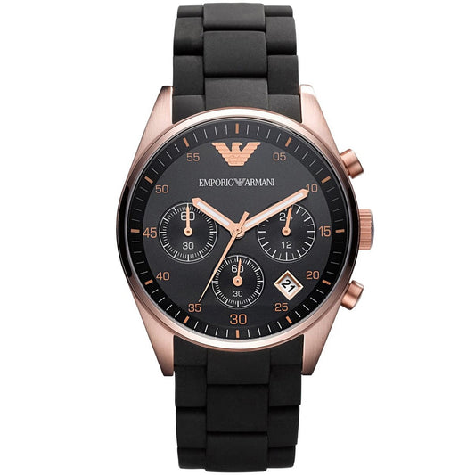 Montre Emporio Armani AR5906 Sportivo Femme Noire et Or Rose