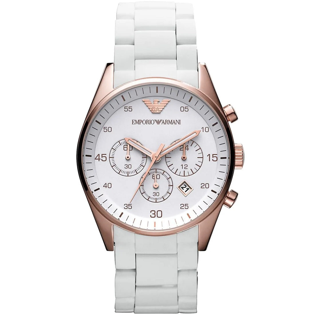 Montre Homme Emporio Armani AR5919 Sportivo Blanc et Or Rose