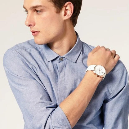 Montre Homme Emporio Armani AR5919 Sportivo Blanc et Or Rose