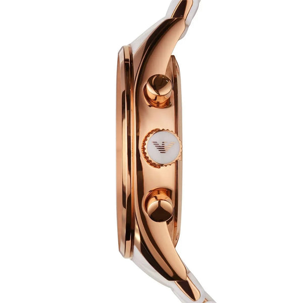 Emporio Armani AR5920 Sportivo Women's White & Rose Gold Watch