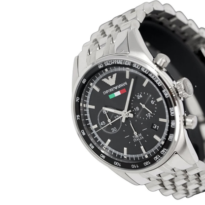 Montre Homme Emporio Armani AR5983 Tazio Argent & Noir