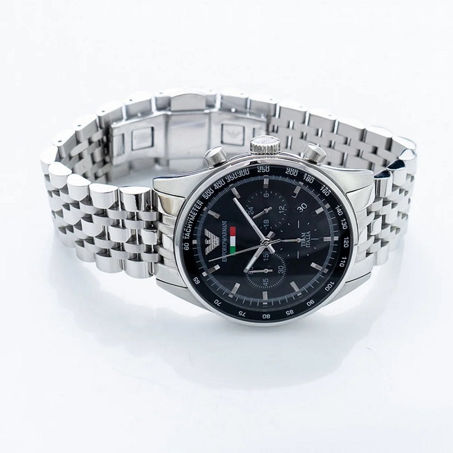 Montre Homme Emporio Armani AR5983 Tazio Argent & Noir