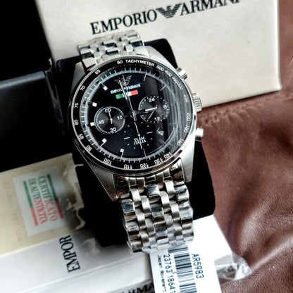 Montre Homme Emporio Armani AR5983 Tazio Argent & Noir