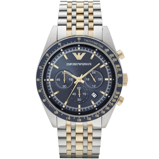 Montre bicolore Emporio Armani AR6088 Tazio pour hommes