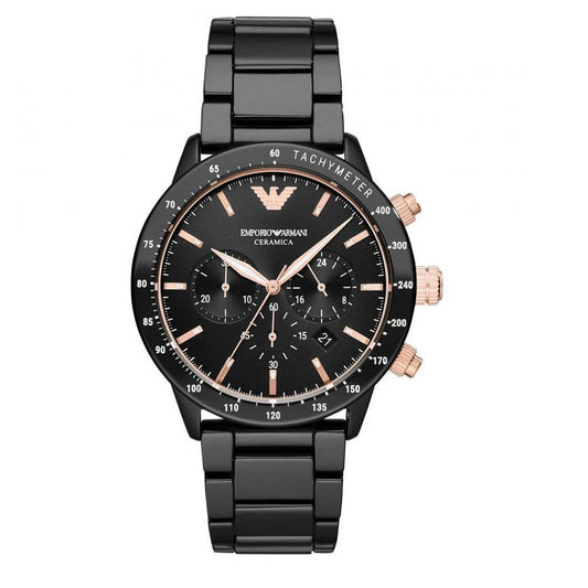 Montre en céramique noire Emporio Armani AR70002 pour homme