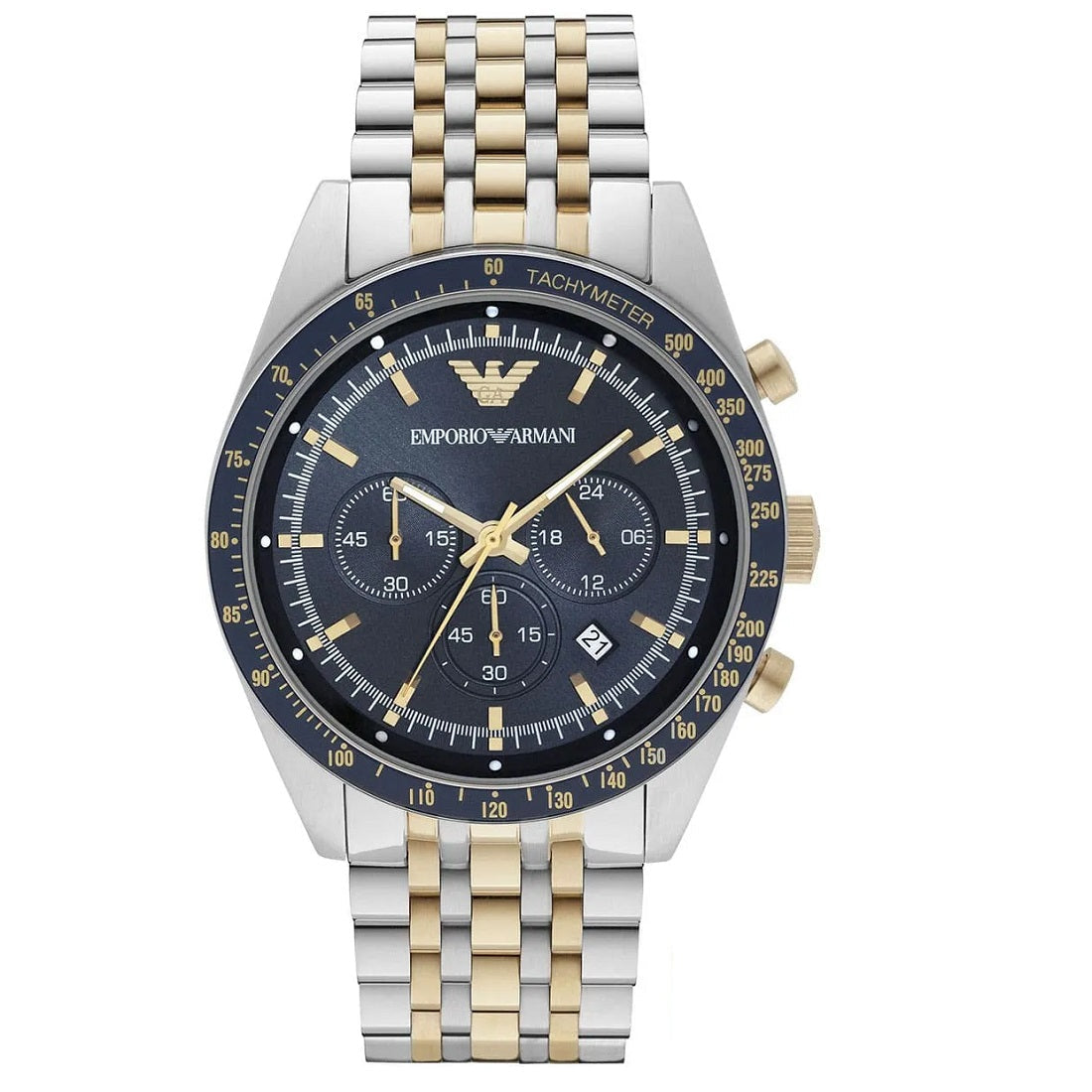 Montre homme bicolore bleue Emporio Armani AR8030 Tazio