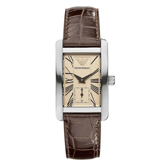 Montre classique en cuir Emporio Armani AR0155 pour femme