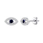 Evil Eye Earrings Created with Zircondia® Crystals