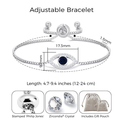 Evil Eye Friendship Bracelet Created with Zircondia® Crystals