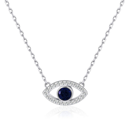 Evil Eye Necklace Created with Zircondia® Crystals