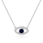 Evil Eye Necklace Created with Zircondia® Crystals