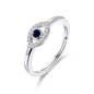Evil Eye Ring Created with Zircondia® Crystals