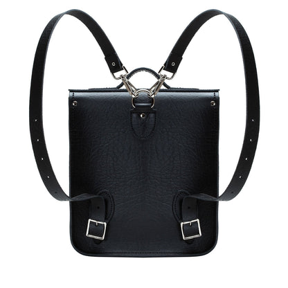 Handmade Leather City Backpack - Black Executive