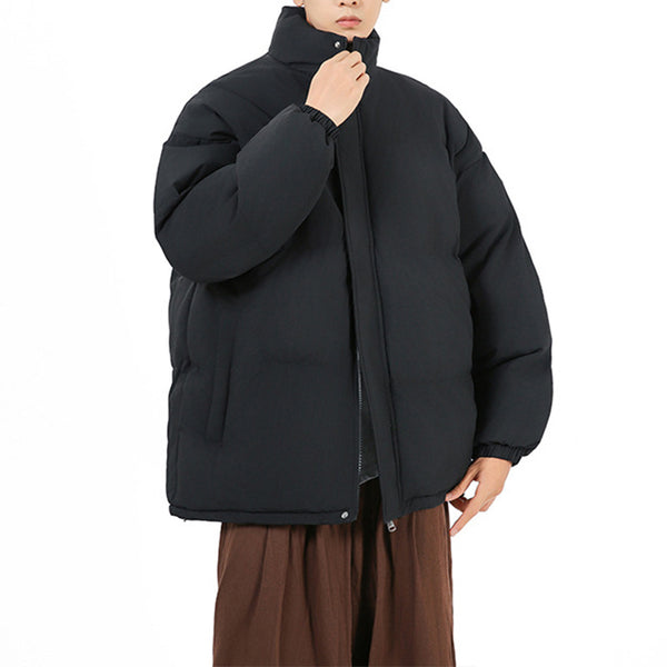 Womens Loose Stand-collar Cotton Thicken Jacket - Stuffs & Savers