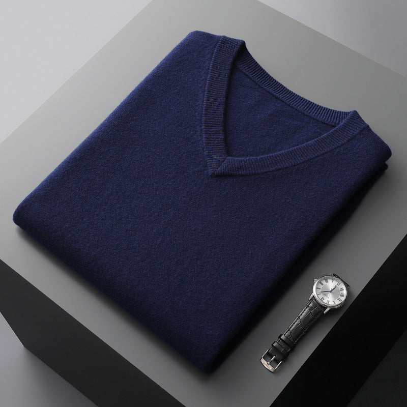 V-Neck Sleeveless Knitted Wool Sweater