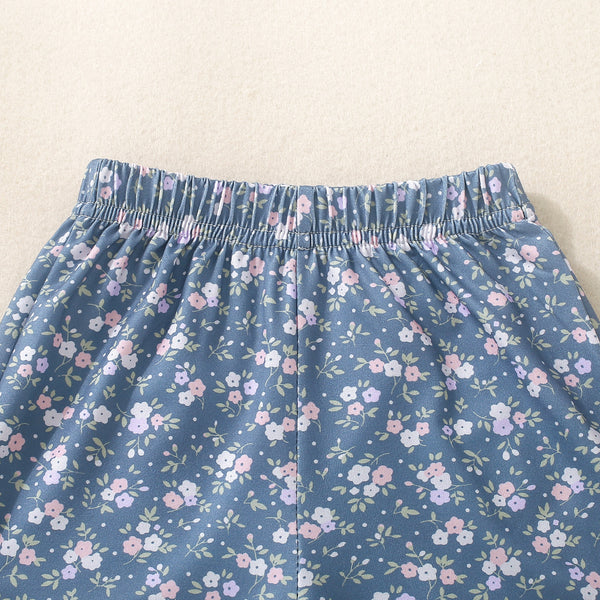 Infant Multi-color Sling Romper Floral Shorts