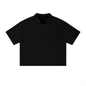 Unisex Vintage Wash Waffle Boxy Polo Shirt