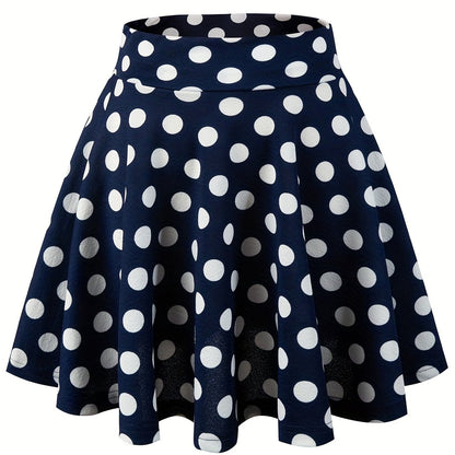 Jupes patineuses Kpop à pois, mini-jupes polyvalentes décontractées à volants coupe trapèze, vêtements pour femmes