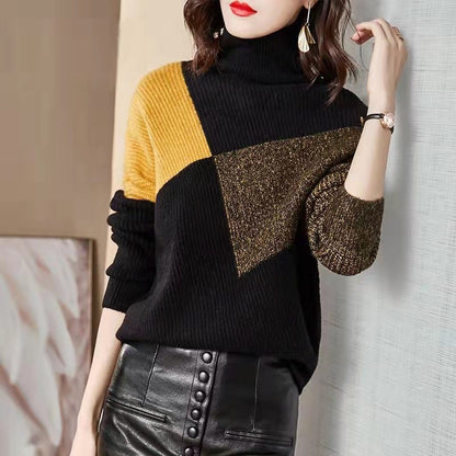 Women's Loose High Collar Sweater