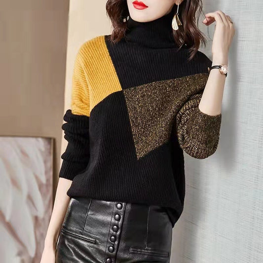 Women's Loose High Collar Sweater