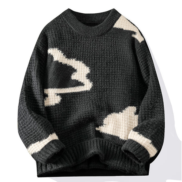 Pull en maille jacquard pour homme
