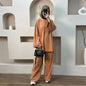 Solid Color Loose Two-piece Suit