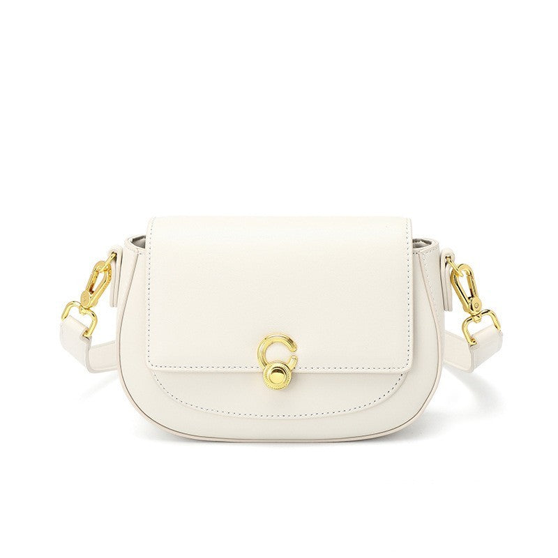 Portable Leather Shoulder Bag - Shell Shape Crossbody