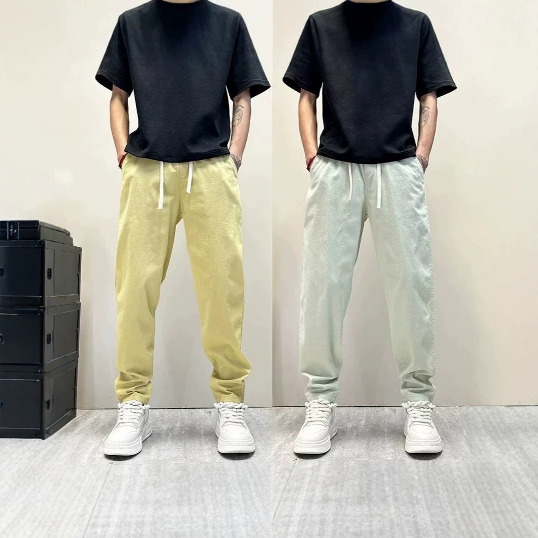 Men's Slim-Fit Straight Cut Casual Pants