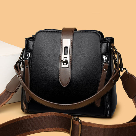 Soft Leather Bucket Handbag