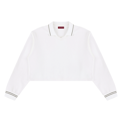 Women's Crop Collared Sweatshirt 410GSM