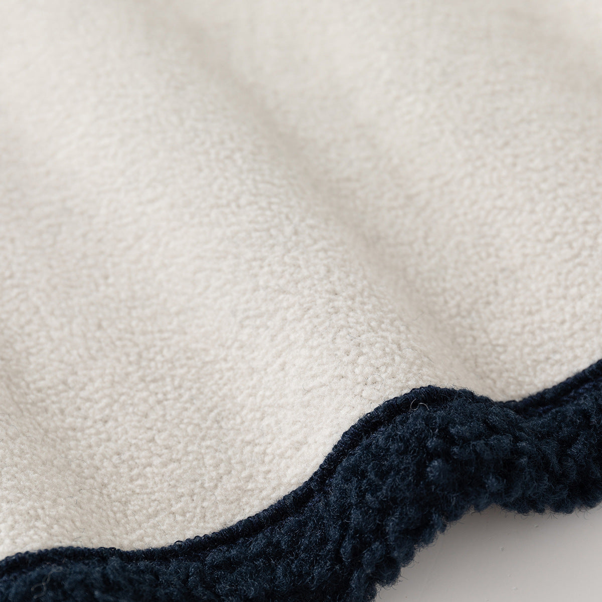 Fleece Stand Collar Stitching coat