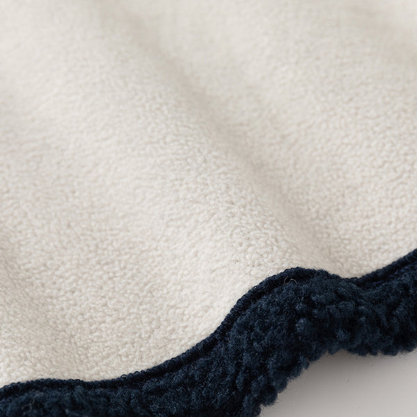 Fleece Stand Collar Stitching coat