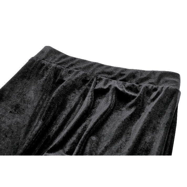 Pantalon évasé en velours et dentelle Dark in Love Erzebeth