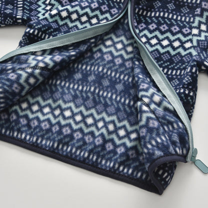 Baby Polar Fleece Jacket Navy Blue Striped