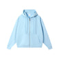 Loose Cotton Hooded Zipper Sweatshirt