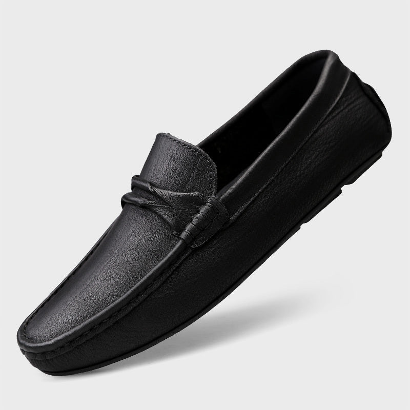 Genuine Leather Slip-on Lofter Peas