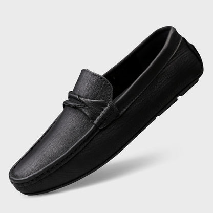 Genuine Leather Slip-on Lofter Peas