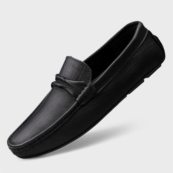 Genuine Leather Slip-on Lofter Peas