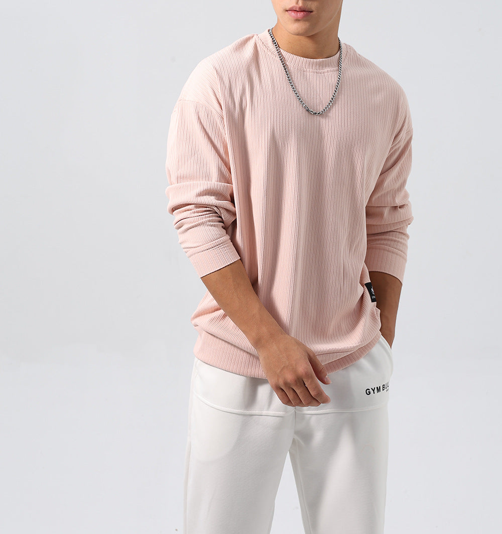 Jacquard Striped Sports Hoodie