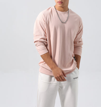 Jacquard Striped Sports Hoodie