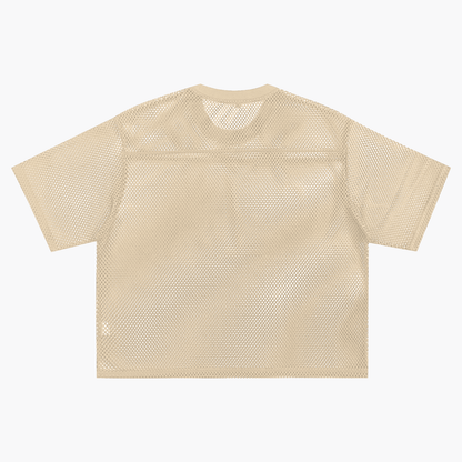 Waran mesh crew neck Boxy T-Shirt
