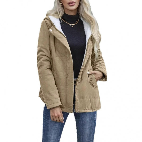 Fleece-Lined Hooded Coat