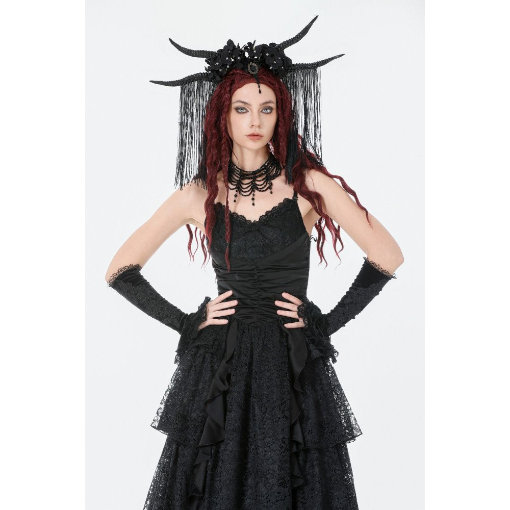 Robe gothique en satin et dentelle Dark in Love