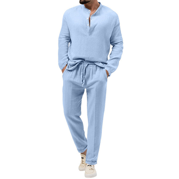 Casual T-shirt Long Sleeve Shirt Trousers Suit